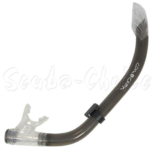 Scuba Diving Comocean Free Dive Semi Dry Silicone J Snorkel w/ Splash Guard
