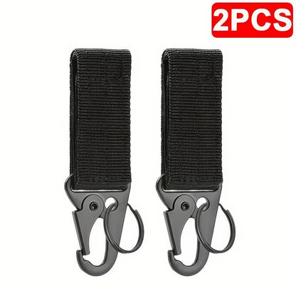 1/2 Piece Nylon Tactical Clip Black/green, Adjustable Practical Clip, Suitable for Outdoor Camping and Hiking
