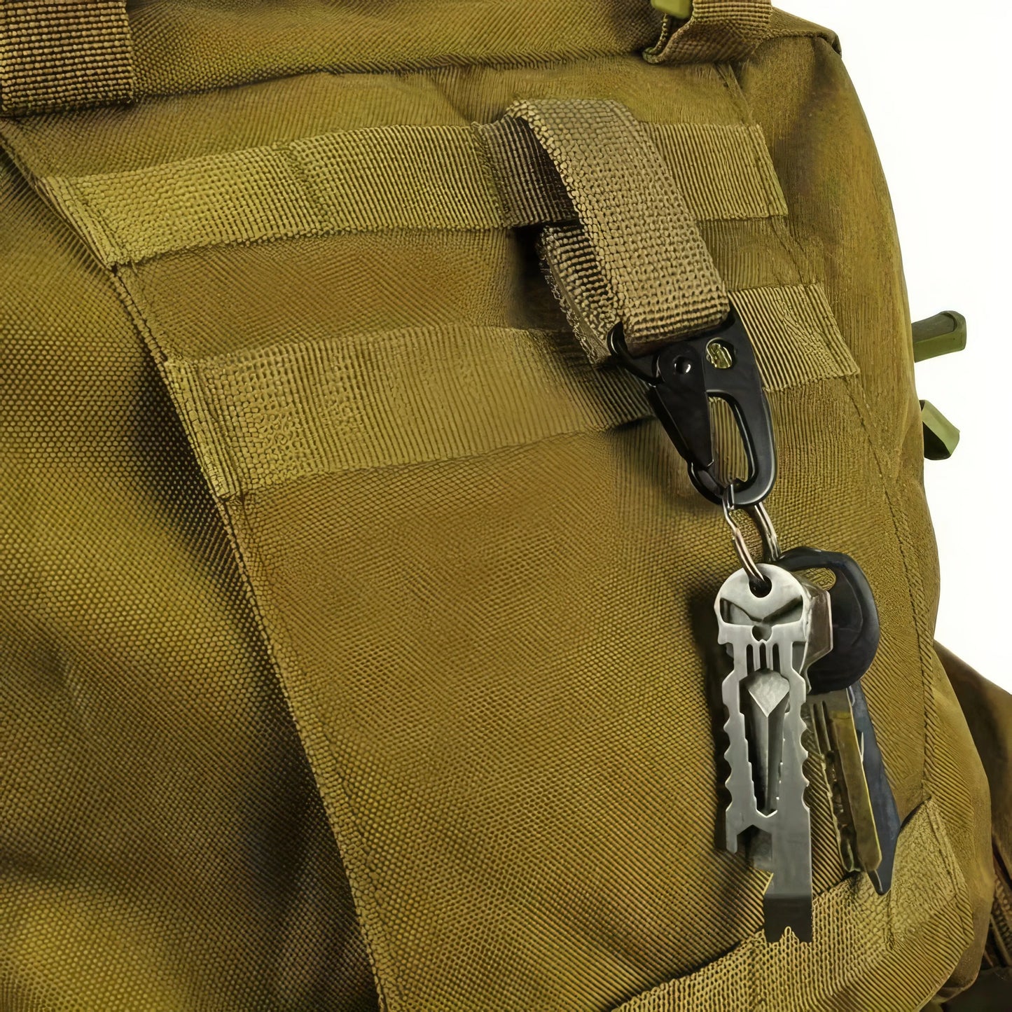 1/2 Piece Nylon Tactical Clip Black/green, Adjustable Practical Clip, Suitable for Outdoor Camping and Hiking