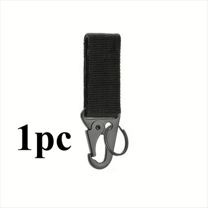 1/2 Piece Nylon Tactical Clip Black/green, Adjustable Practical Clip, Suitable for Outdoor Camping and Hiking