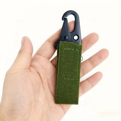 1/2 Piece Nylon Tactical Clip Black/green, Adjustable Practical Clip, Suitable for Outdoor Camping and Hiking