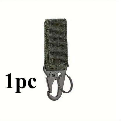 1/2 Piece Nylon Tactical Clip Black/green, Adjustable Practical Clip, Suitable for Outdoor Camping and Hiking