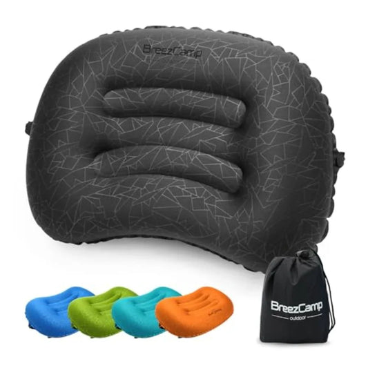 Inflatable Camping Pillow Travel Blow Up Air Pillow Neck Lumbar Support Ultralight Compact Pillow for Outdoor Hiking Backpackin
