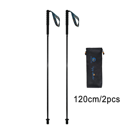 Ultra Light Weight Trekking Poles Folding Hiking Sticks Portable Carbon Fiber Collapsible Nordic Walking Cane Sticks Bags