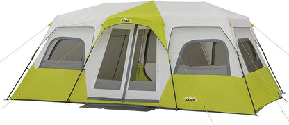 CORE Instant Cabin Tents | 6 Person / 9 Person / 10 Person / 12 Person Family Cabin Multi Room Pop Up Tents Car Camping