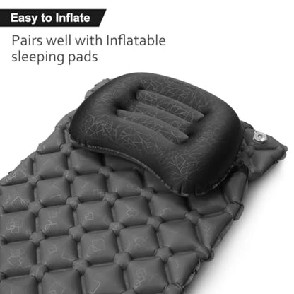 Inflatable Camping Pillow Travel Blow Up Air Pillow Neck Lumbar Support Ultralight Compact Pillow for Outdoor Hiking Backpackin