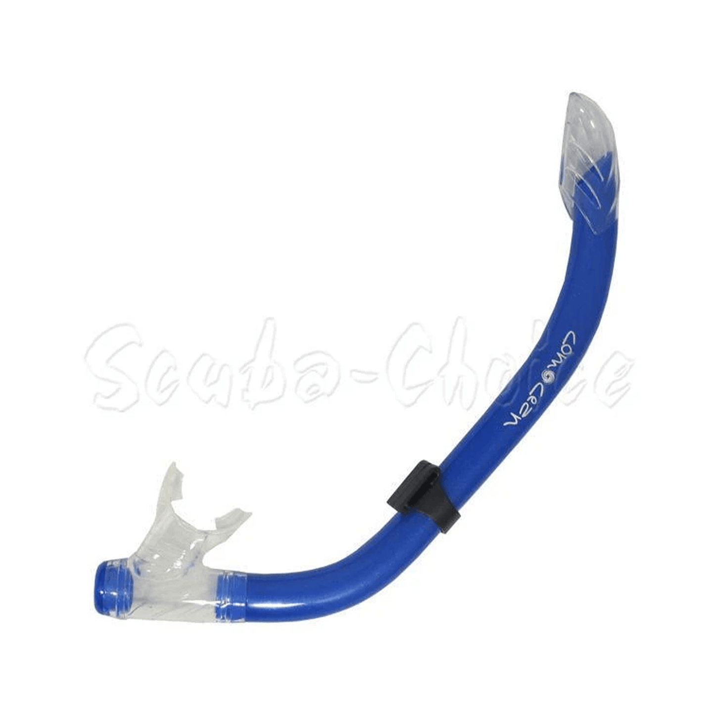 Scuba Diving Comocean Free Dive Semi Dry Silicone J Snorkel w/ Splash Guard