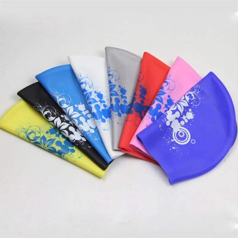 Silicone Swimming Cap for Long Hair Women's Waterproof Swim Caps Ladies Diving Hood hat for kids garras natacion casquette